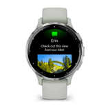 Garmin Venu® 3S, Silver Stainless Steel Bezel with Sage Grey Case