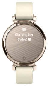 Garmin Lily 2, Cream Gold with Coconut Silicone Band