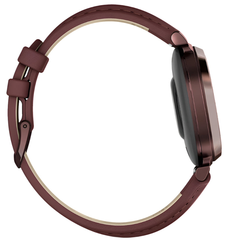 Garmin Lily 2 Classic, Dark Bronze with Mulberry Leather Band
