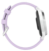 Garmin Lily 2 Active, Silver with Purple Jasmine Silicone Band