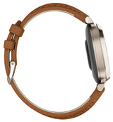 Garmin Lily 2 Classic, Cream Gold with Tan Leather Band