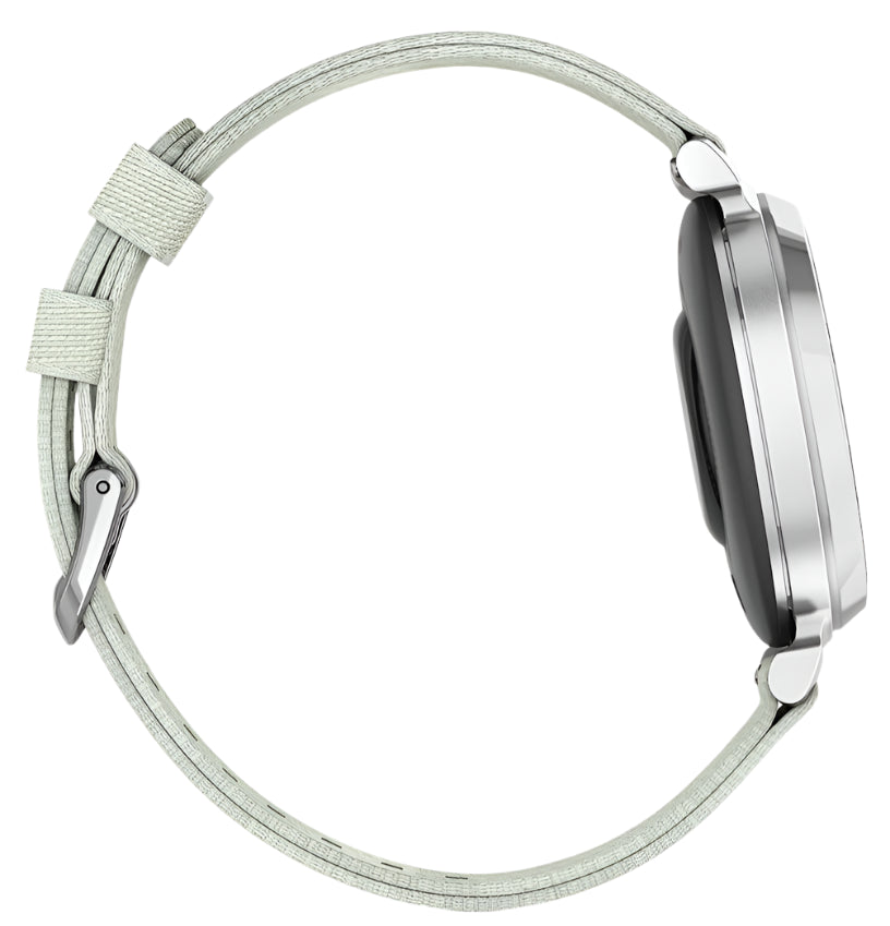 Garmin Lily 2 Classic, Silver with Sage Grey Fabric Band – Crooze