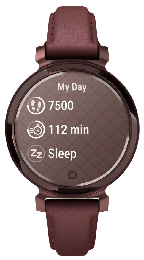 Garmin Lily 2 Classic, Dark Bronze with Mulberry Leather Band
