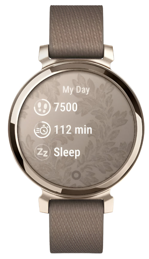 Garmin Lily 2 Classic, Cream Gold with Coffee Fabric Band
