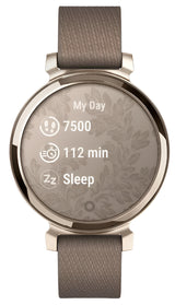 Garmin Lily 2 Classic, Cream Gold with Coffee Fabric Band
