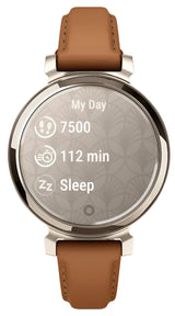 Garmin Lily 2 Classic, Cream Gold with Tan Leather Band