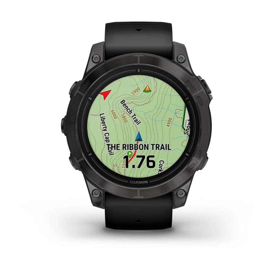 Garmin epix Pro (Gen 2) Pro/Sapphire Ed 47mm Crbn Grey DLC Ti w/ Blk Band