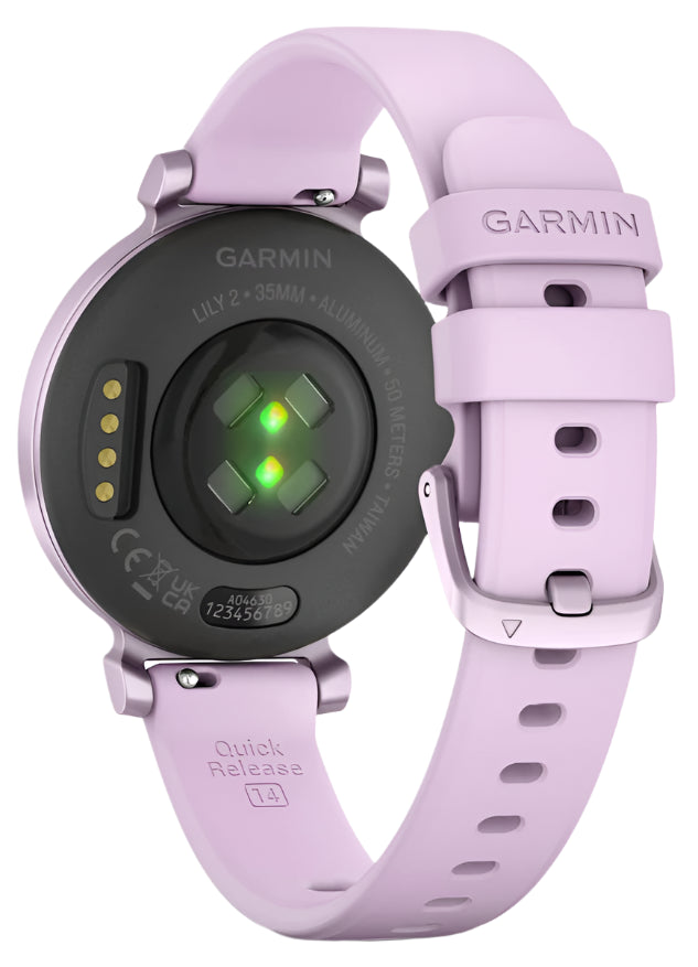 Garmin Lily 2, Metallic Lilac with Lilac Silicone Band