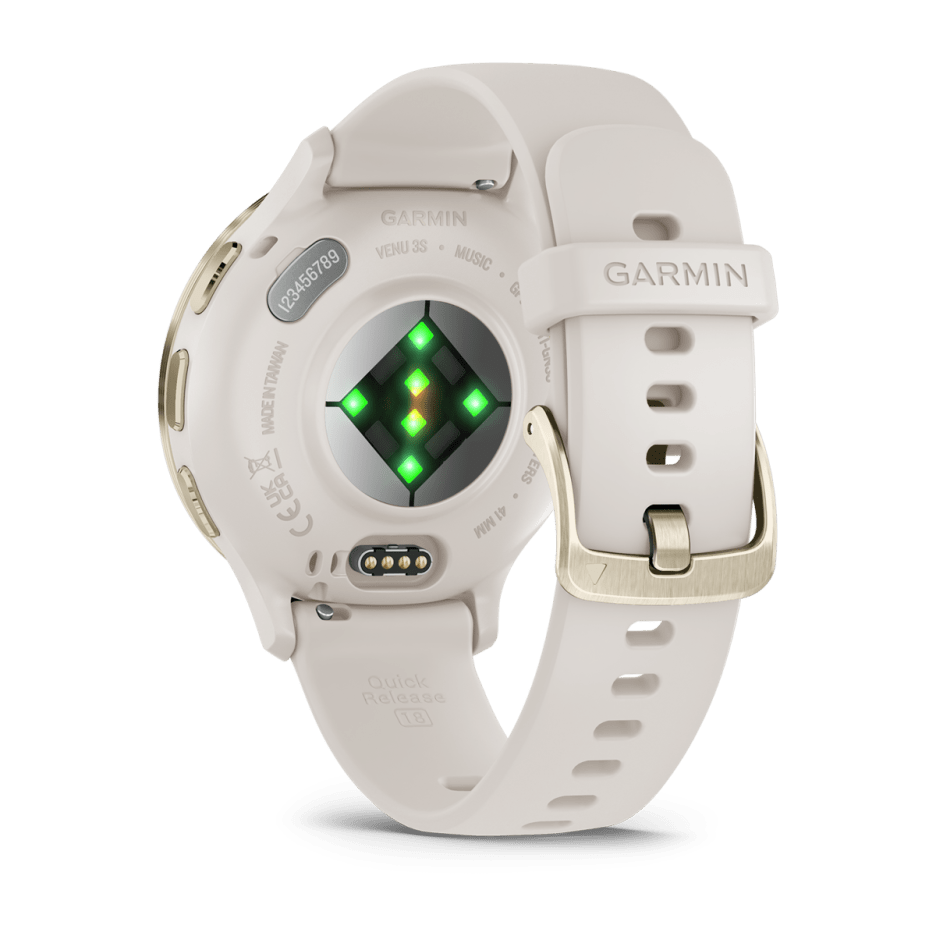Garmin Venu 3S Soft Gold Stainless Steel Bezel with Ivory Case Crooze Australia
