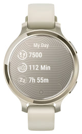 Garmin Lily 2 Active, Lunar Gold with Bone Silicone Band