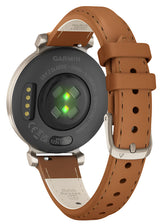 Garmin Lily 2 Classic, Cream Gold with Tan Leather Band