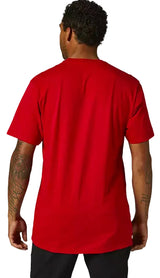 Fox PINNACLE Short Sleeve TEE FlameRed BACK FACING MODEL