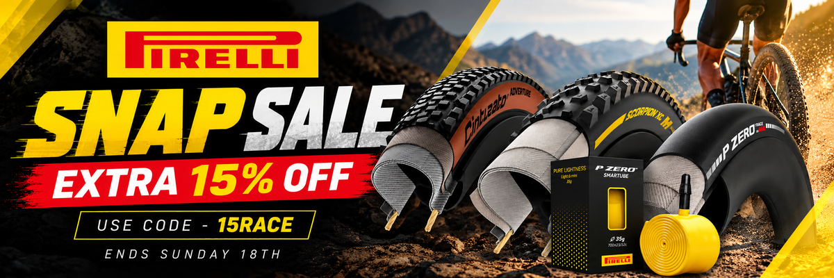 Pirelli SNAP Sale — extra 15% off with code 15RACE. Ends Sunday 18th.
