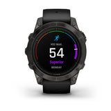 Garmin epix Pro (Gen 2) Pro/Sapphire Ed 47mm Crbn Grey DLC Ti w/ Blk Band