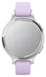 Garmin Lily 2 Active, Silver with Purple Jasmine Silicone Band