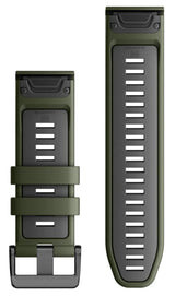 Garmin QuickFit 26 Watch Bands, Moss/Graphite Silicone