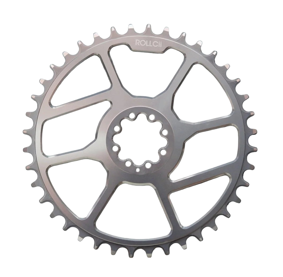 Veloci Cycles Rollcii V.2 N/W Chainring DM8-SRAM, Silver