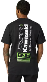 Fox KAWI Short Sleeve TEE Black BACK FACING MODEL