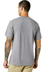 Fox DVIDE Short Sleeve TECH TEE Heather Graphite BACK FACING MODEL