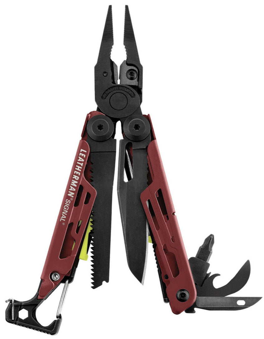 Leatherman Signal Multi-Tool with Black Nylon Sheath - Crimson