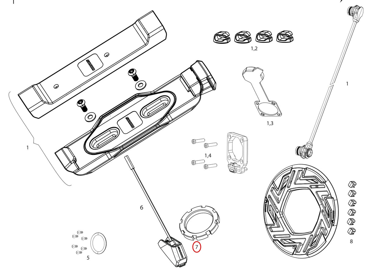 SRAM Eagle Powertrain ISIS Drive Unit Chainring Lockring