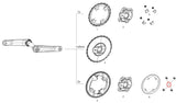 SRAM Force D1 2x 4-Arm Chainring Bolt Kit 94/107 BCD Aluminium - Black