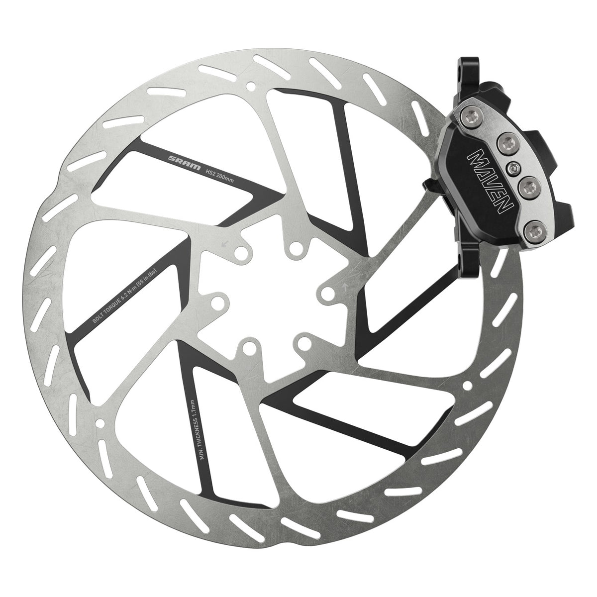 SRAM Maven Ultimate Front Disc Brake - Clear Anodised