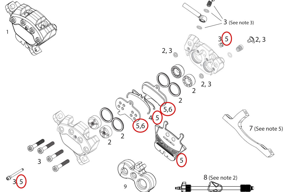 SRAM Maven X-Large Sintered Steel Backed Disc Brake Pads Heavy Duty