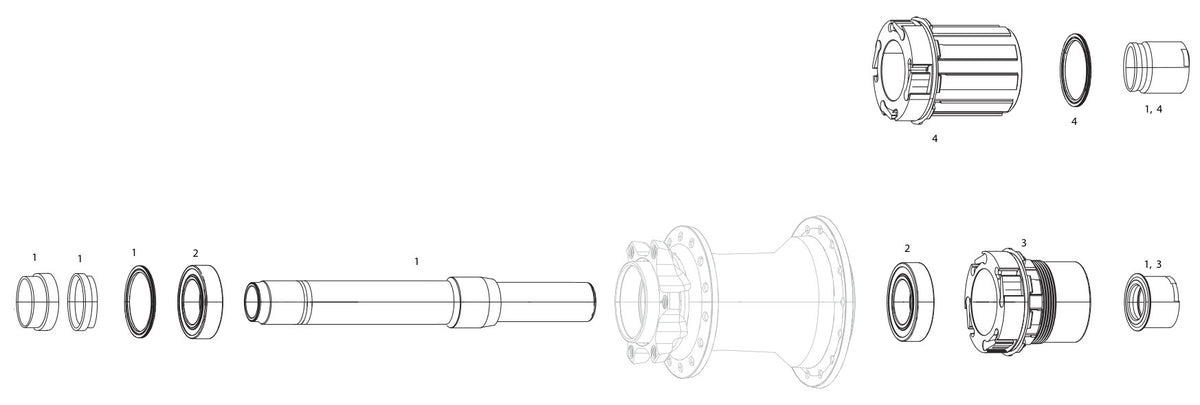 SRAM MTH 716 Front Hub Conversion Caps 15mm Thru Axle