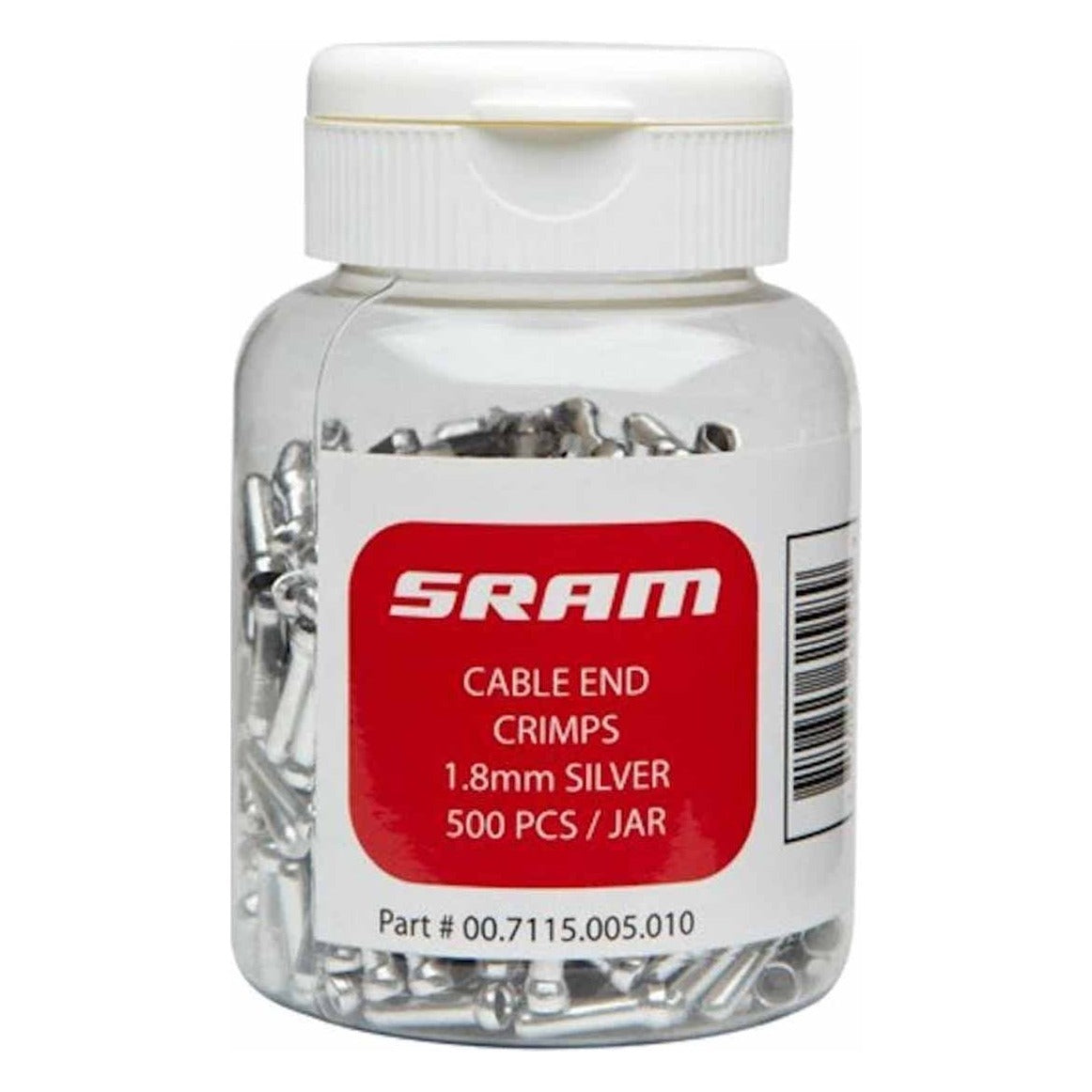 SRAM PitStop Brake Cable End Crimps 1.8mm (500 Pack)