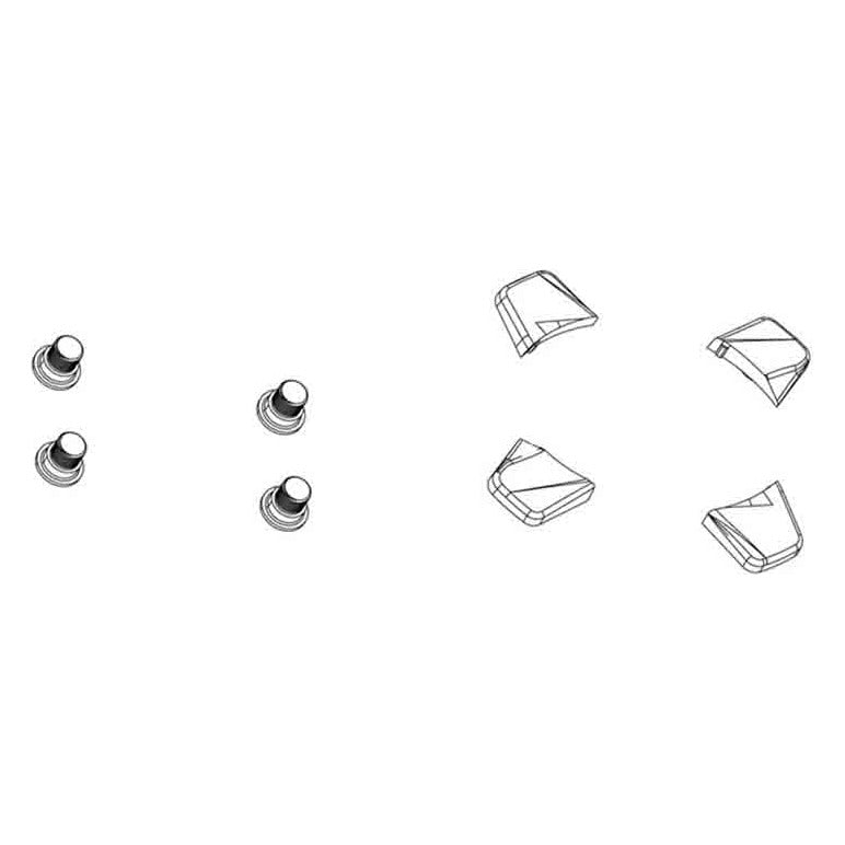 SRAM Red and Force D1 1x 4-Arm Chainring Bolt Kit Aluminium - Black