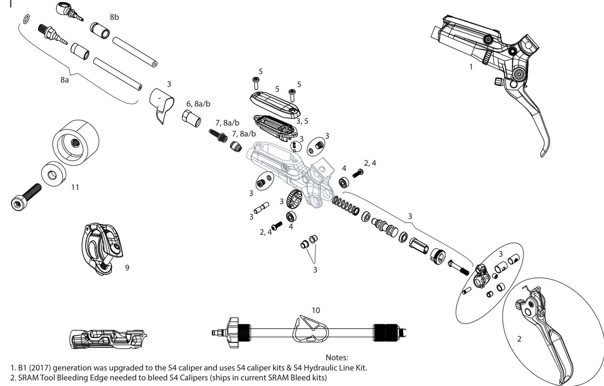 SRAM Replacement Lever Piston Kit V2 Guide RSC and Ultimate (6 Pack)