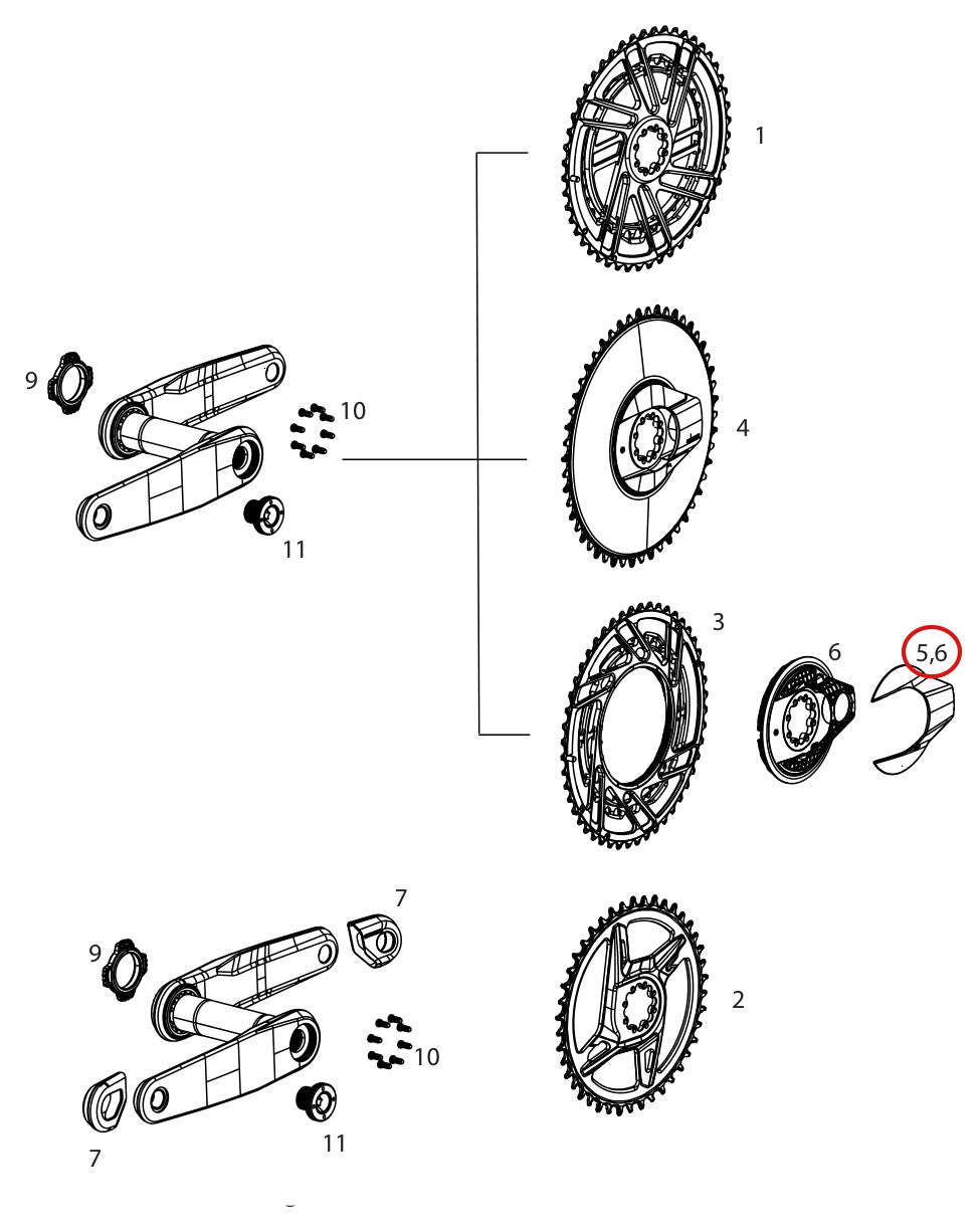 SRAM Replacement Power Meter Spider Cover Force E1 AXS