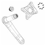 SRAM Self-Extracting Crank Arm Bolt Kit M18/M30 DUB X0 D1 - Dark Polar Black