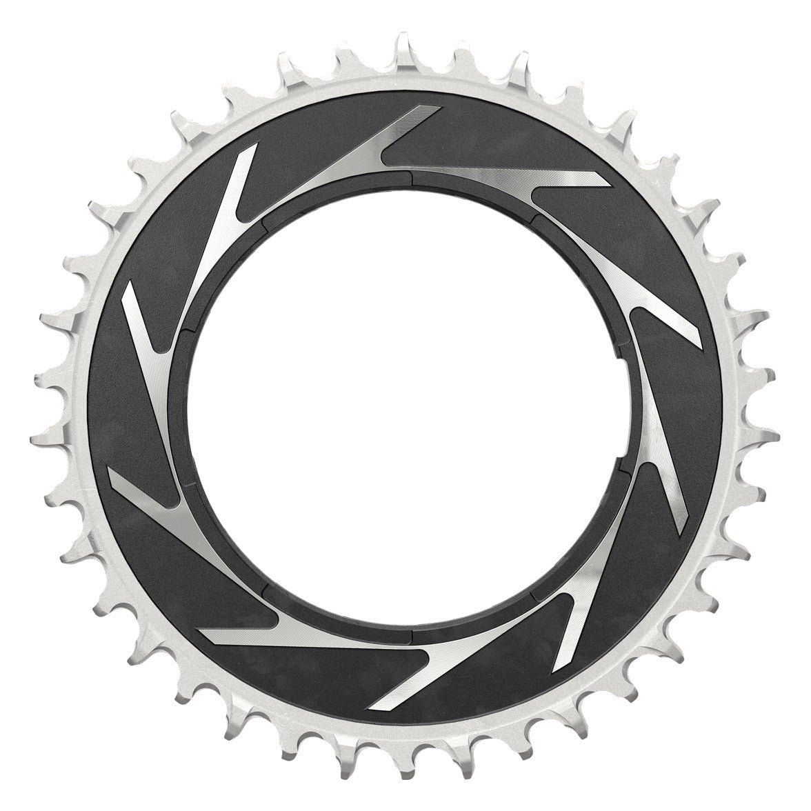 SRAM T-Type Eagle Threaded Power Meter Chainring 0mm Offset - Black/Silver