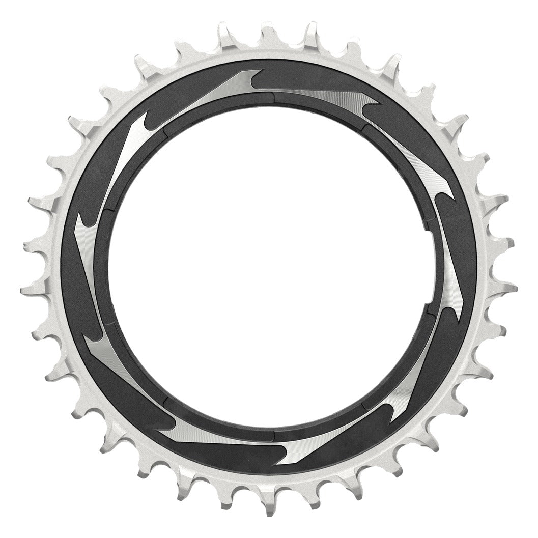 SRAM T-Type Eagle Threaded Power Meter Chainring 0mm Offset - Black/Silver