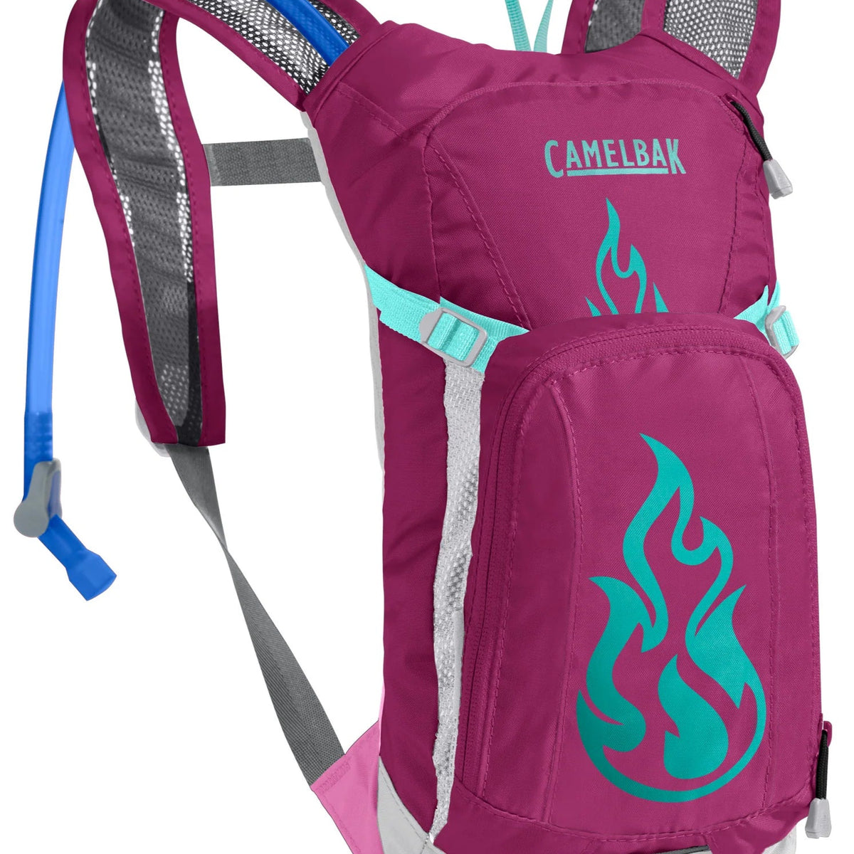 Sac D'hydratation CamelBak Mini M.U.L.E. Enfant - Rouge/Flammes 50 Oz - Sans Vessie - Occasion