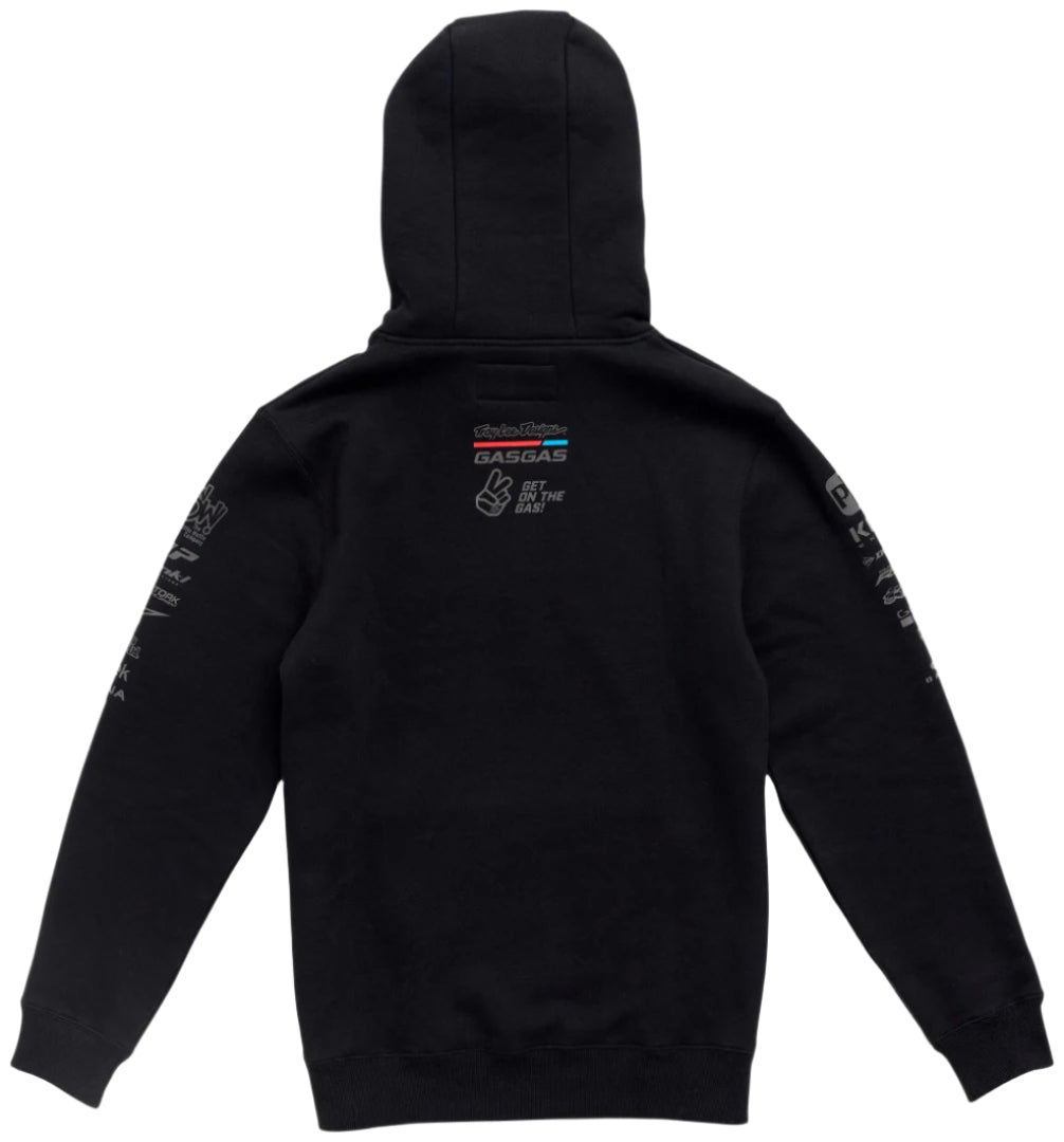 TROY LEE DESIGNS 24 GASGAS HOODIE BLACK BACK