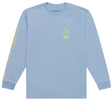 Troy Lee Designs LONG SLEEVE TEE TORCHED SMOKE BLUE FRONT