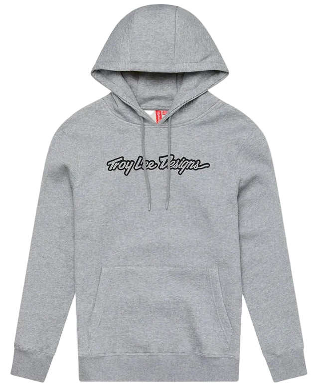 Troy Lee Designs PULLOVER HOODIE SIGNATURE GRAY HEATHER FRONT