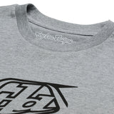Troy Lee Designs SHORT SLEEVE TEE BADGE GRAY HEATHER DETAILS