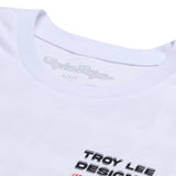 Troy Lee Designs SHORT SLEEVE TEE FACTORY WHITE DETAIL