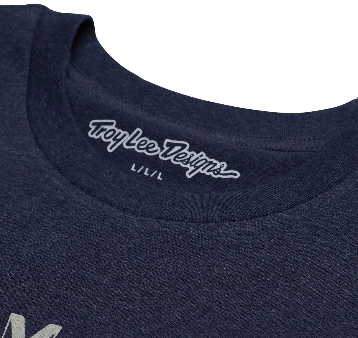 Troy Lee Designs SHORT SLEEVE TEE ROTATION NAVY HEATHER DETAIL