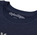 Troy Lee Designs SHORT SLEEVE TEE ROTATION NAVY HEATHER DETAIL
