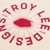 Troy Lee Designs SHORT SLEEVE TEE ROTATION VINTAGE WHITE PRINT FOCUSED