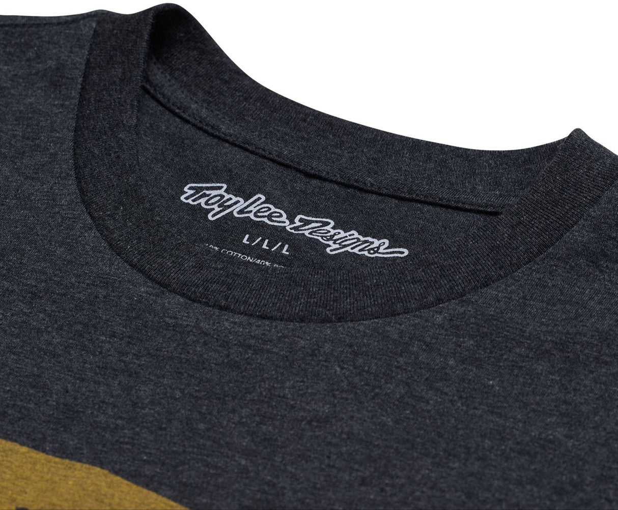 Troy Lee Designs SHORT SLEEVE TEE STAMP BLACK HEATHER DETAILS