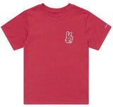Troy Lee Designs WOMENS SHORT SLEEVE TEE PEACE OUT FUCHSIA FRONT