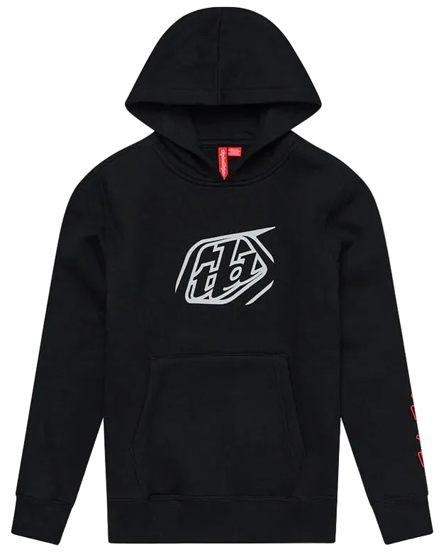 Troy Lee Designs YOUTH PULLOVER BADGE BLACK FRONT 