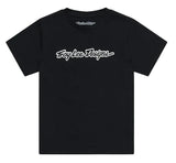 Troy Lee Designs YOUTH SHORT SLEEVE TEE SIGNATURE BLACK FRONT