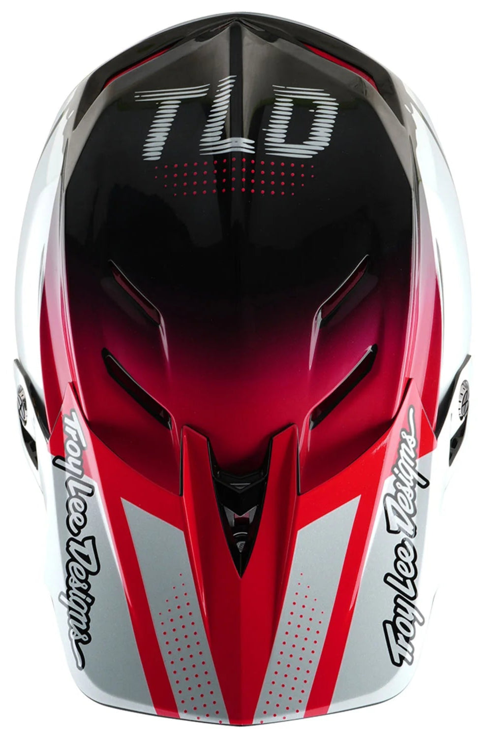 Troy Lee Designs D4 AS CARBON HELMET DRIP WHITE